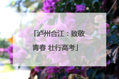 泸州合江：致敬青春 壮行高考