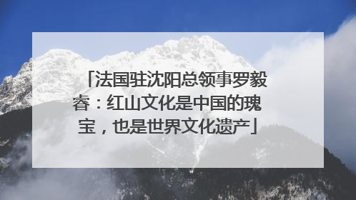 法国驻沈阳总领事罗毅睿：红山文化是中国的瑰宝，也是世界文化遗产