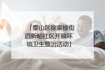 泰山区徐家楼街道新峪社区开展环境卫生整治活动