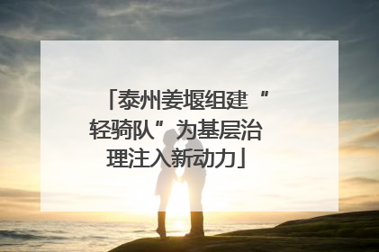 泰州姜堰组建“轻骑队”为基层治理注入新动力
