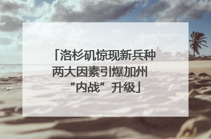 洛杉矶惊现新兵种 两大因素引爆加州“内战”升级