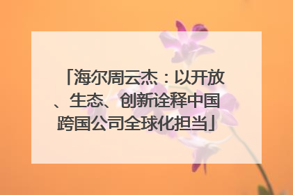 海尔周云杰：以开放、生态、创新诠释中国跨国公司全球化担当