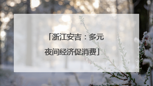 浙江安吉：多元夜间经济促消费