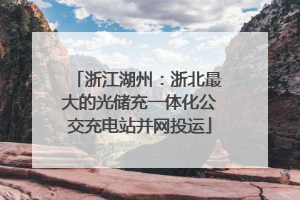浙江湖州：浙北最大的光储充一体化公交充电站并网投运
