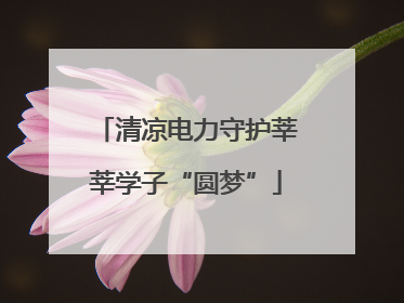 清凉电力守护莘莘学子“圆梦”