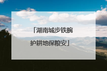 湖南城步铁腕护耕地保粮安