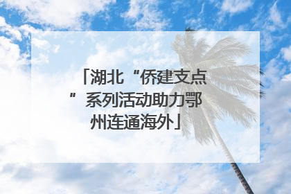 湖北“侨建支点”系列活动助力鄂州连通海外