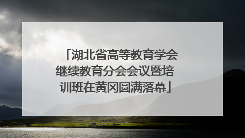 湖北省高等教育学会继续教育分会会议暨培训班在黄冈圆满落幕