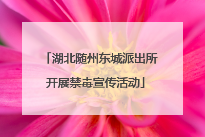 湖北随州东城派出所开展禁毒宣传活动
