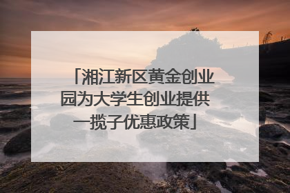 湘江新区黄金创业园为大学生创业提供一揽子优惠政策