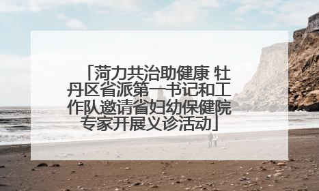 菏力共治助健康 牡丹区省派第一书记和工作队邀请省妇幼保健院专家开展义诊活动