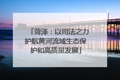 菏泽：以司法之力护航黄河流域生态保护和高质量发展