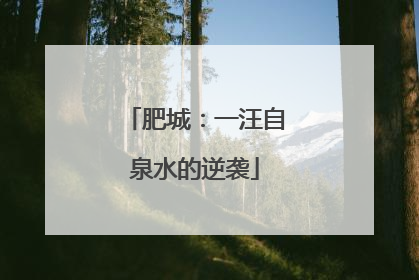 肥城：一汪自泉水的逆袭