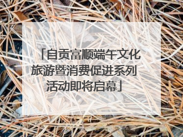 自贡富顺端午文化旅游暨消费促进系列活动即将启幕