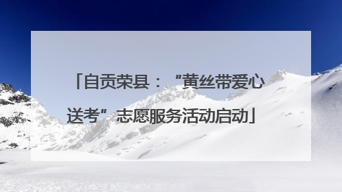 自贡荣县：“黄丝带爱心送考”志愿服务活动启动