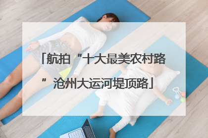航拍“十大最美农村路”沧州大运河堤顶路