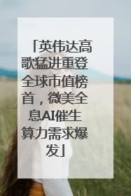 英伟达高歌猛进重登全球市值榜首，微美全息AI催生算力需求爆发