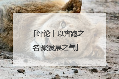 评论丨以奔跑之名 聚发展之气
