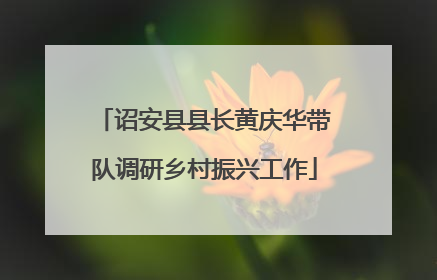 诏安县县长黄庆华带队调研乡村振兴工作