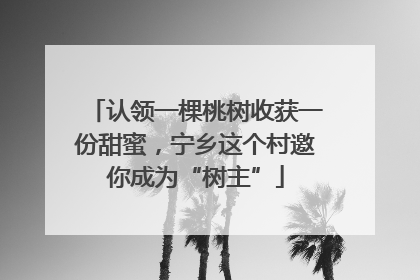 认领一棵桃树收获一份甜蜜，宁乡这个村邀你成为“树主”