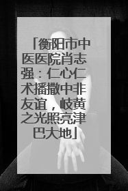 衡阳市中医医院肖志强：仁心仁术播撒中非友谊，岐黄之光照亮津巴大地