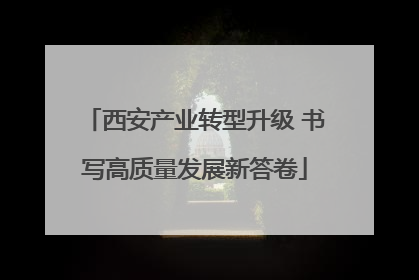 西安产业转型升级 书写高质量发展新答卷