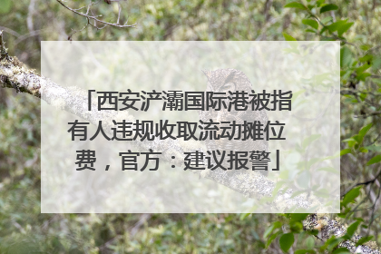 西安浐灞国际港被指有人违规收取流动摊位费，官方：建议报警