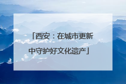 西安：在城市更新中守护好文化遗产