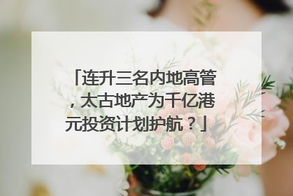 连升三名内地高管，太古地产为千亿港元投资计划护航？