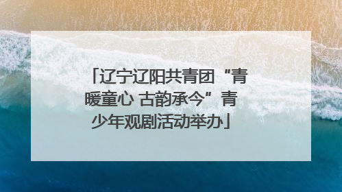 辽宁辽阳共青团“青暖童心 古韵承今”青少年观剧活动举办