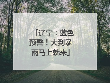 辽宁：蓝色预警！大到暴雨马上就来