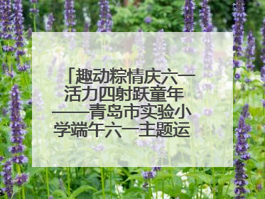 趣动粽情庆六一 活力四射跃童年——青岛市实验小学端午六一主题运动会燃情启幕
