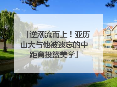 逆潮流而上！亚历山大与他被遗忘的中距离投篮美学