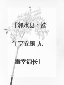 邻水县：端午享安康 无毒幸福长