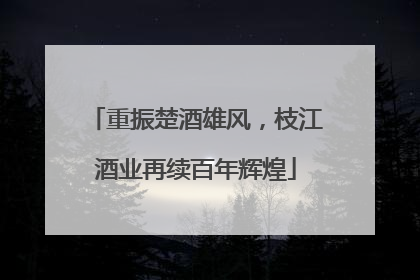 重振楚酒雄风，枝江酒业再续百年辉煌