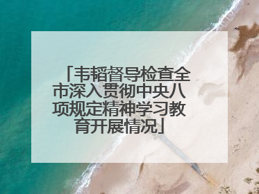 韦韬督导检查全市深入贯彻中央八项规定精神学习教育开展情况