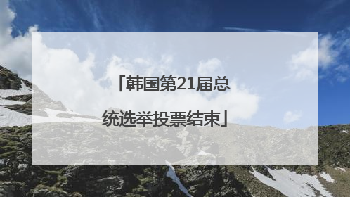 韩国第21届总统选举投票结束