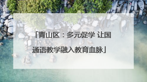 青山区：多元促学 让国通语教学融入教育血脉