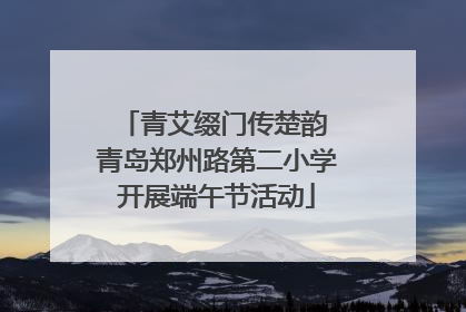 青艾缀门传楚韵 青岛郑州路第二小学开展端午节活动
