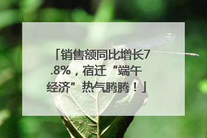 销售额同比增长7.8%，宿迁“端午经济”热气腾腾！