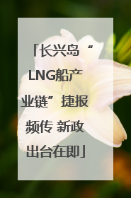 长兴岛“LNG船产业链”捷报频传 新政出台在即