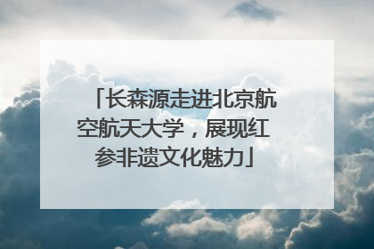 长森源走进北京航空航天大学，展现红参非遗文化魅力