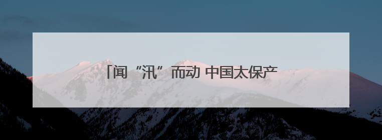 闻“汛”而动 中国太保产险丽水中支筑牢安全守护网