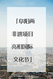 阜阳两非遗项目亮相国际文化节