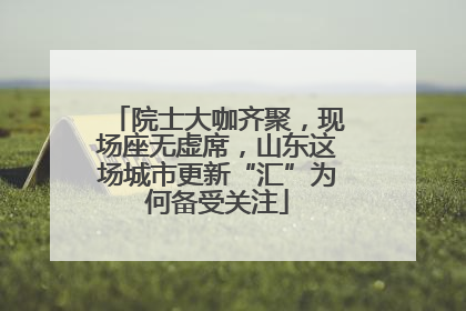 院士大咖齐聚，现场座无虚席，山东这场城市更新“汇”为何备受关注