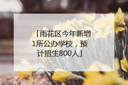 雨花区今年新增1所公办学校，预计招生800人