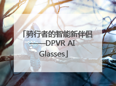 骑行者的智能新伴侣——DPVR AI Glasses