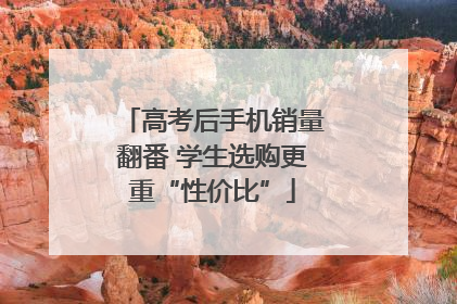 高考后手机销量翻番 学生选购更重“性价比”
