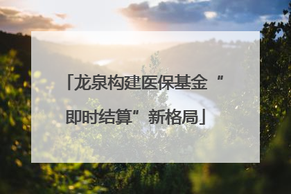 龙泉构建医保基金“即时结算”新格局
