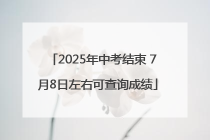 2025年中考结束 7月8日左右可查询成绩